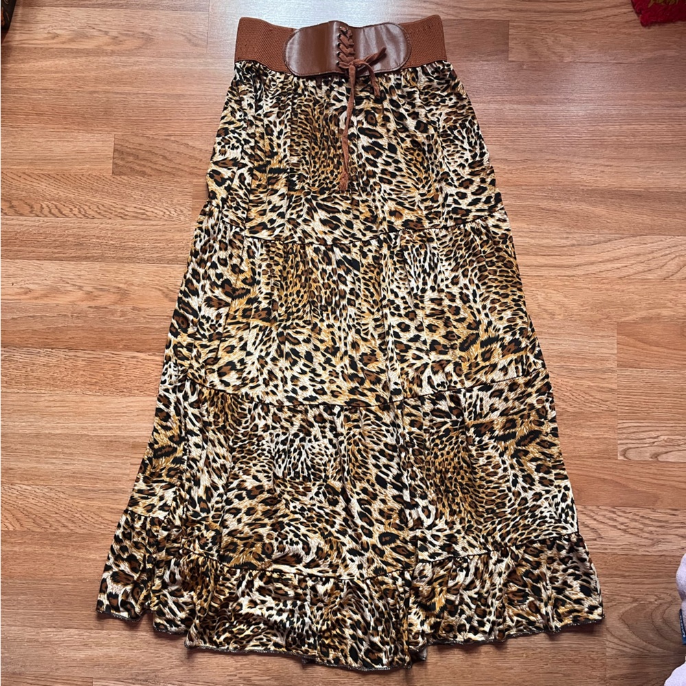 Leopard Print Women's Skirt
